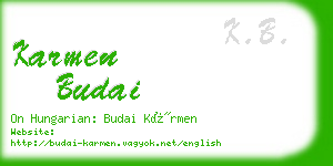 karmen budai business card